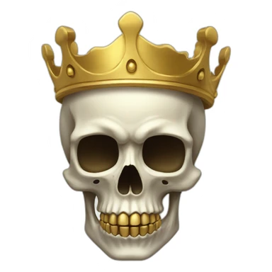 skull with gold crown sticker