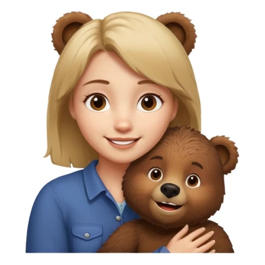 Masha with bear sticker