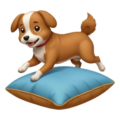 A dog humping a pillow sticker