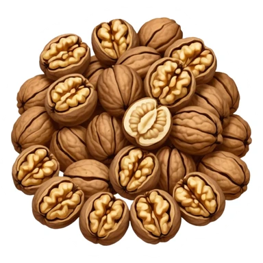 pile of walnuts with no shells sticker