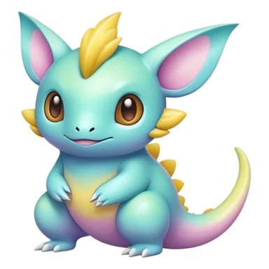 Pastel Randomly-colored exotic Fakémon-creature sticker