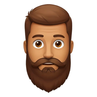 Guy with huge beard sticker