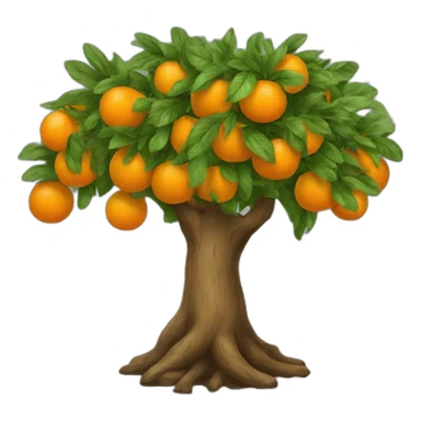 un arbre qui donne des oranges sticker