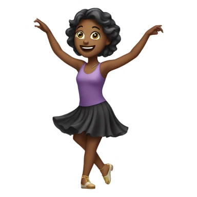 Dancing girl sticker