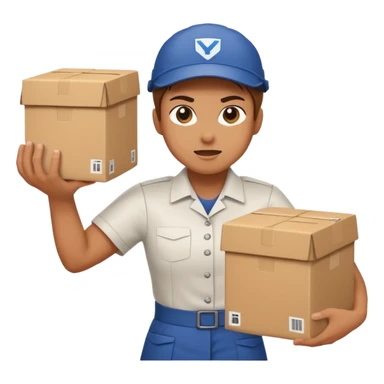 person throwing boxes aggressively sticker