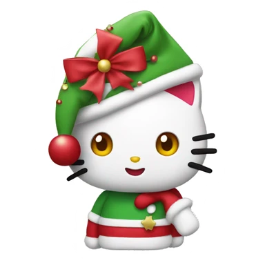 christmas hello kitty sticker