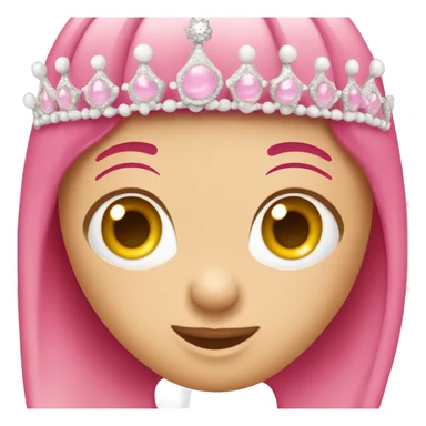 A pink jellybean (the candy) with a tiara sticker