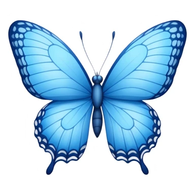 Bisa buat emote kupu-kupu versi warna biru ga? Tolong buatin dong..( 🦋) yang ini, versi birunya  sticker