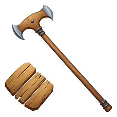 Primitive ancient club sticker