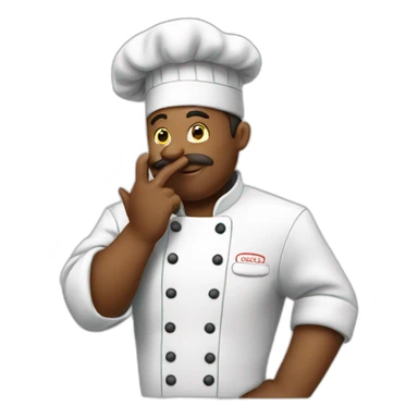 Chef kissing his fingers  sticker