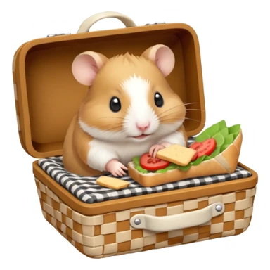 hamster go picnic sticker