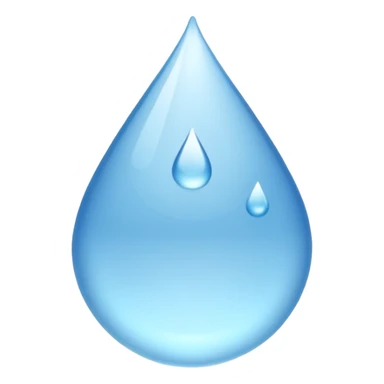 A drop of water in white sticker