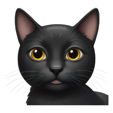 Black cat with a white spot on the forehead sticker