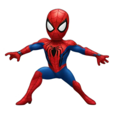 spiderman as dancing ironman sticker