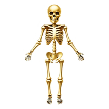 Skeleton made out of gold sticker