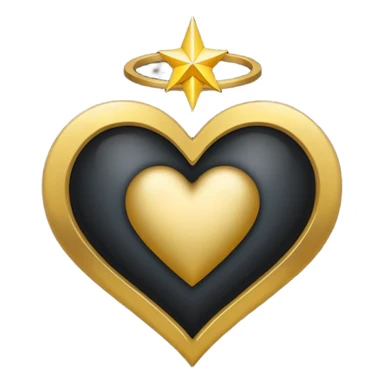 heart with a dark star and halo sticker