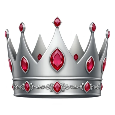 silver feminine crown with rubies sticker