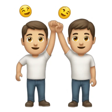 Homme levant les deux mains sticker