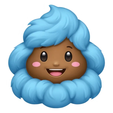 blue colors kawaii poop sticker