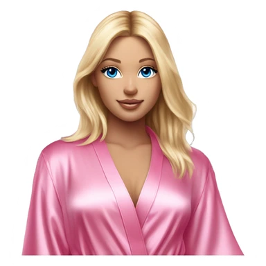 Blonde hair blue eye Victoria secret angel in pink silk robe with white angel wings sticker