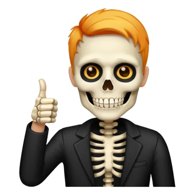 Pulgar arriba día de muertos sticker