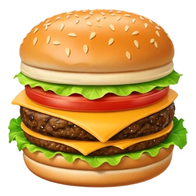 A single burger image for my food vertical in the super app sticker