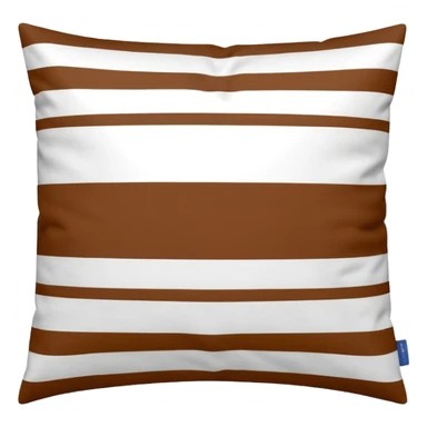 pillow case from the brand TEKLA with white and brown stripes sticker