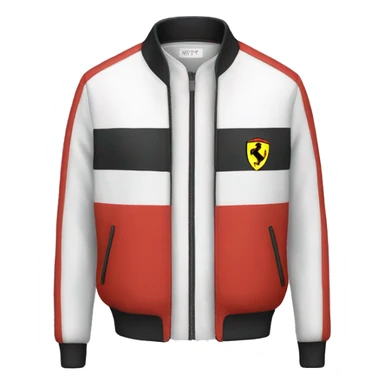 Red white and black Ferrari jacket sticker