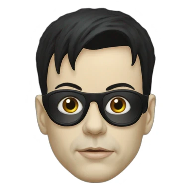 photo-realistic Gary Numan, full body view sticker