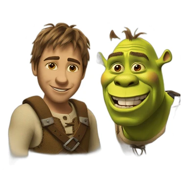 shrek with donkey sticker