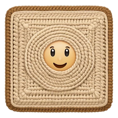crocheted beige blanket sticker