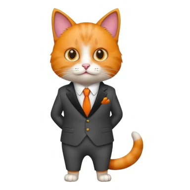 Cat with clothes on sticker