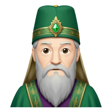 albus dumbledore from harry potter with green turkish fez hat and decorative motifs, without gem sticker