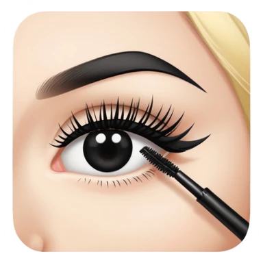 mascara apply on eyelash sticker