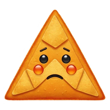 A doritos with sad face sticker