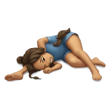 Girl laying on her stomach kicking her feet sticker