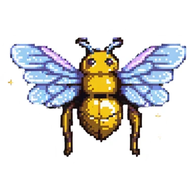 bee with galaxy wings sticker