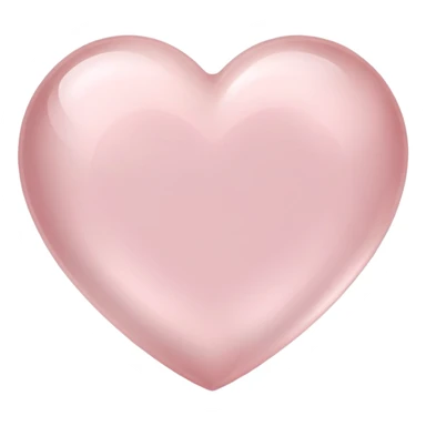 Rose quartz heart with soft pink color and smooth polished surface showing gentle translucency sticker