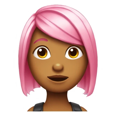 little duck with pink hair sticker