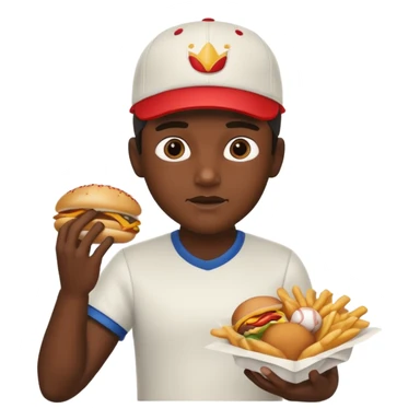 Man stealing fast food sticker