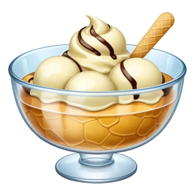 ice cream glass bowl empty sticker