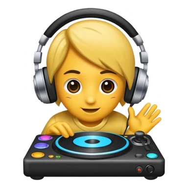 kulaklık takan bir dj sticker