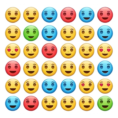Generate an emojis of all the in one frame saparate  sticker