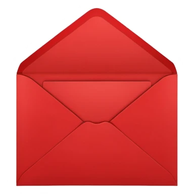 red greeting card with envelope sticker