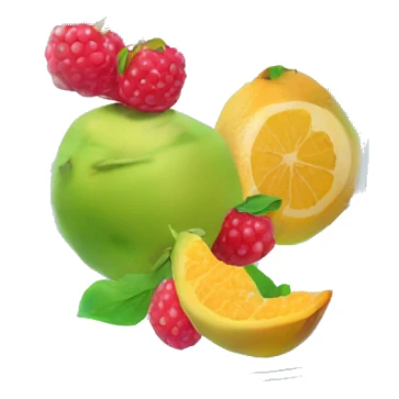 A bunch of fruit in a refreshing glass of water sticker