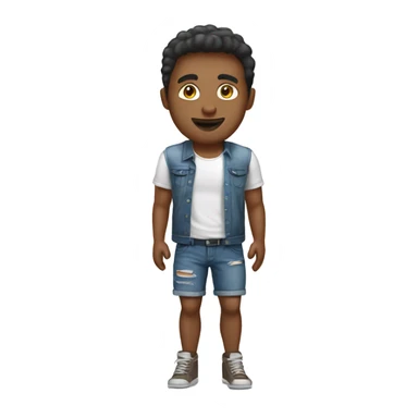 white skin technology guy in jean shorts sticker