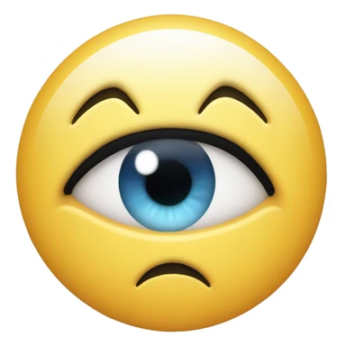 Eye roll with tumbs up sticker