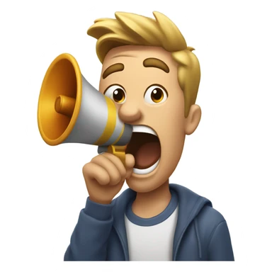 Guy getting his ear blasted with train horn sticker