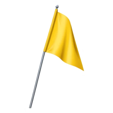Make a yellow colour triangular flag spreading upward sticker