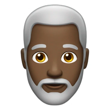 Bald black guy with a gray beard sticker